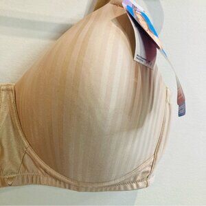 PLAYTEX Sz 38D Perfectly Smooth Padded No Underwire Adjustable Straps Bra NEW
